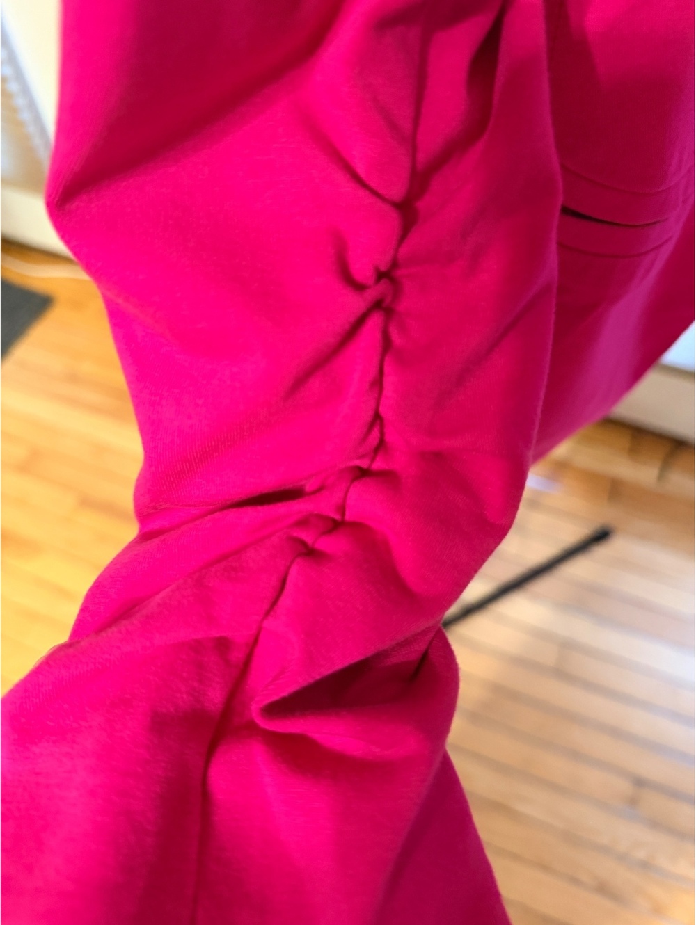 The Limited Pink Women's Blazer with Ruched Sleeves and Striped Lining - Picture 3 of 6